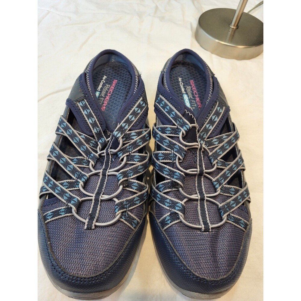 Skechers women shoes, 10, Slip On, Blue, Very Comfortable, Very Good Condition